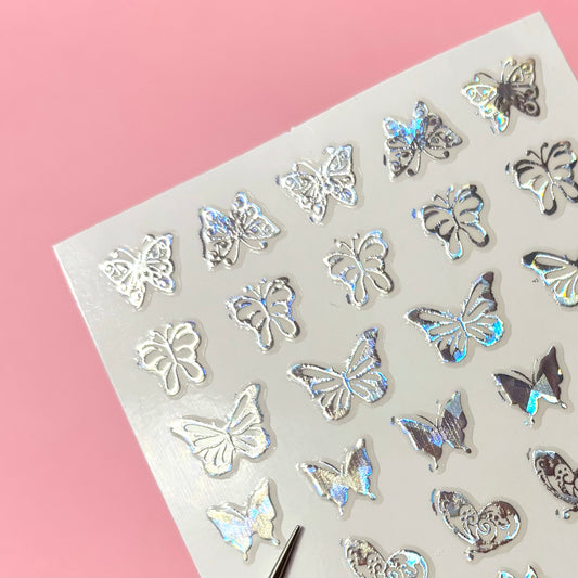 Silver butterflies HD010