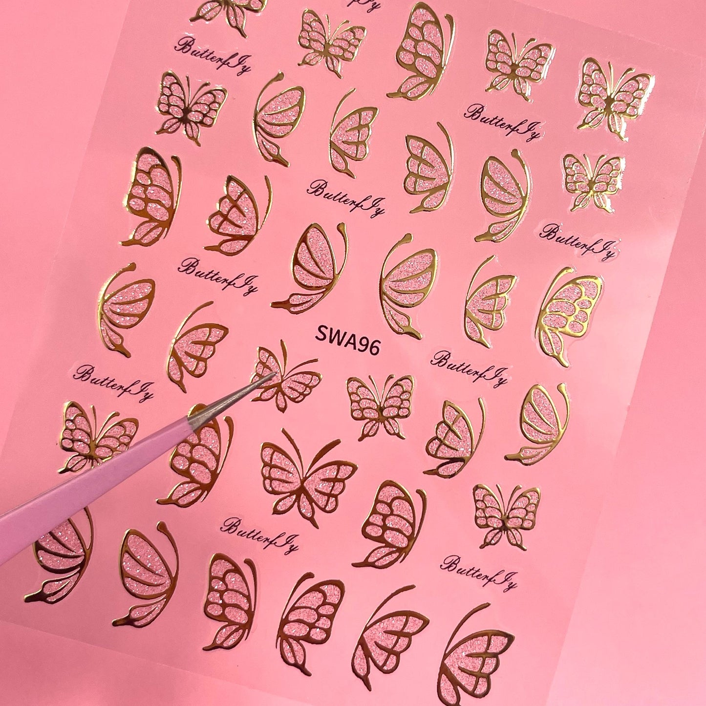 Mariposa glitter sticker