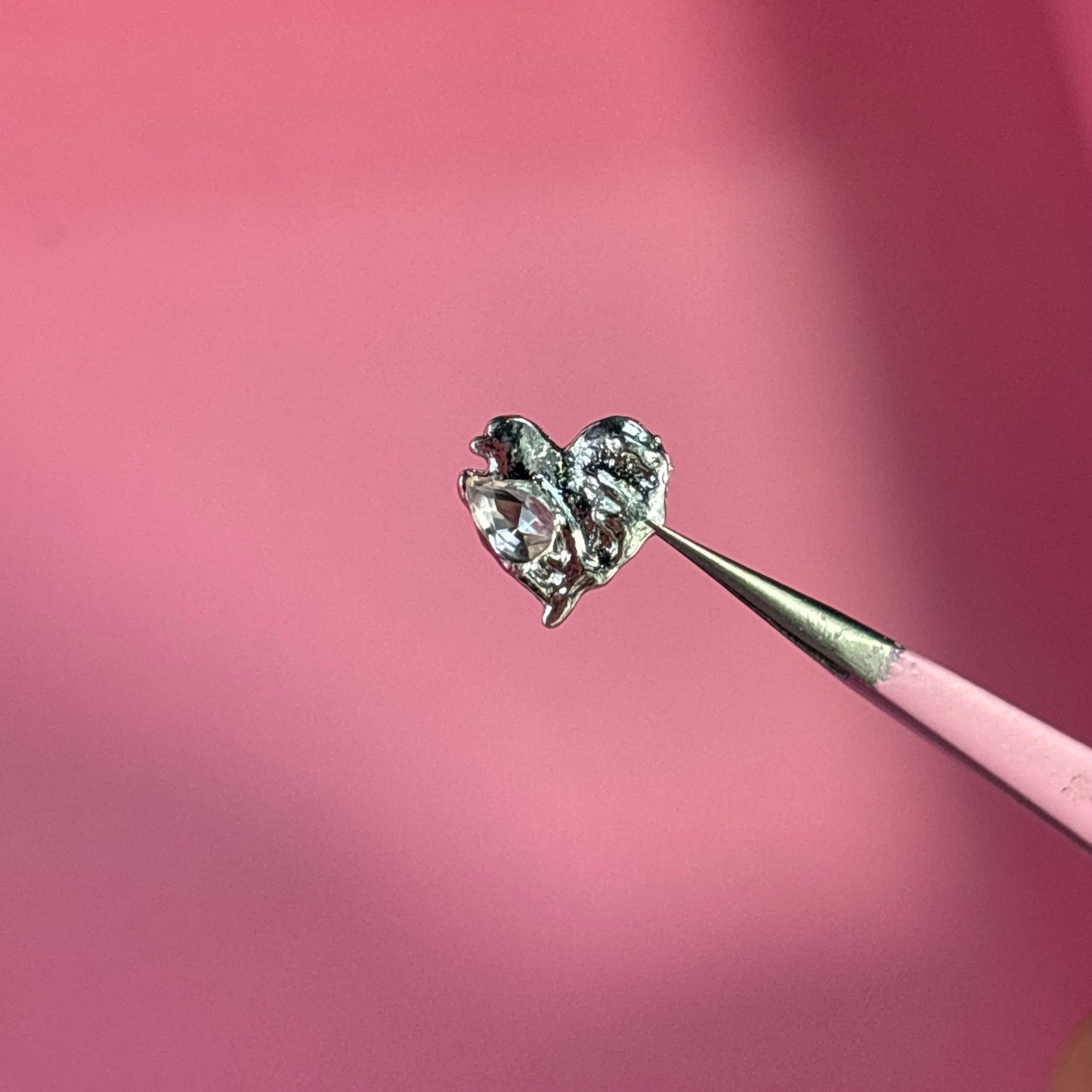 Corazón joyita con cristal x2Uds