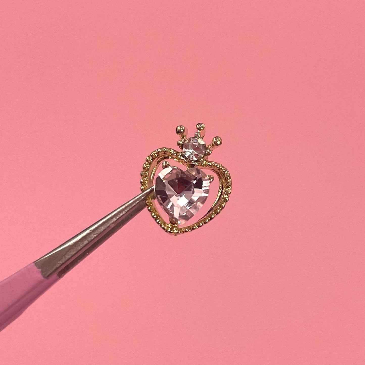 Joya corazón corona 2Uds