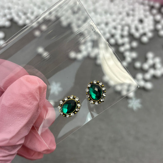 Joyas oval cristal 2UDS
