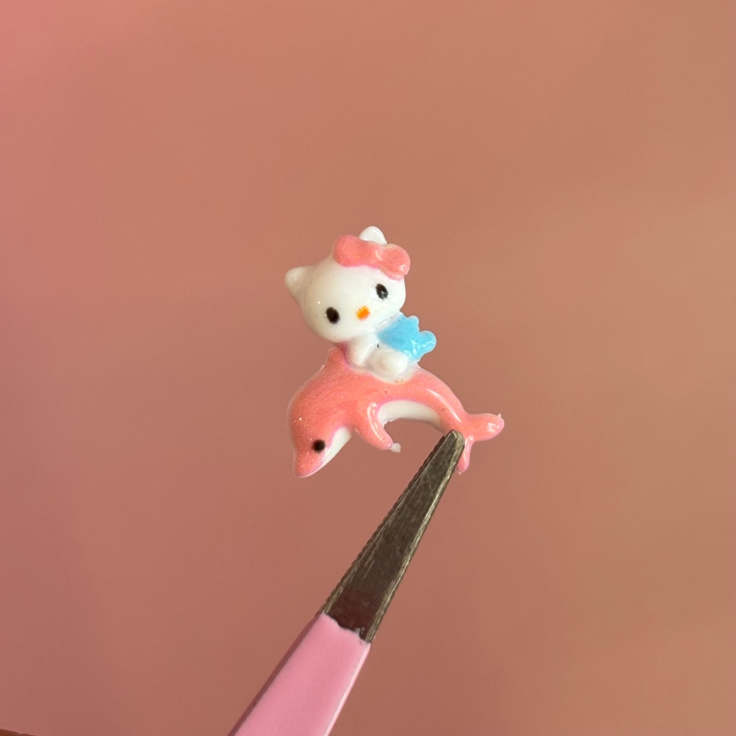 Kitty delfín rosa coral 2Uds