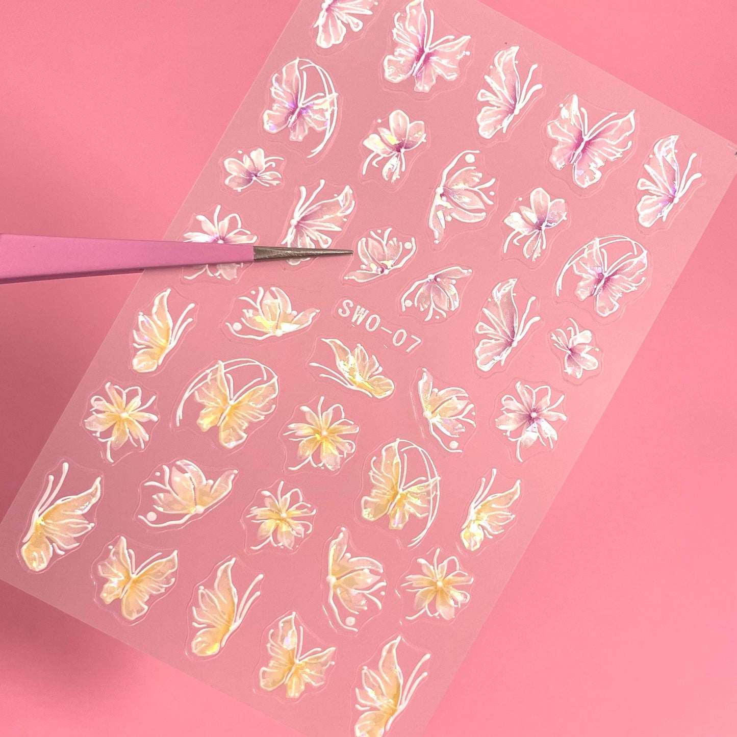 Mariposa pastel sticker