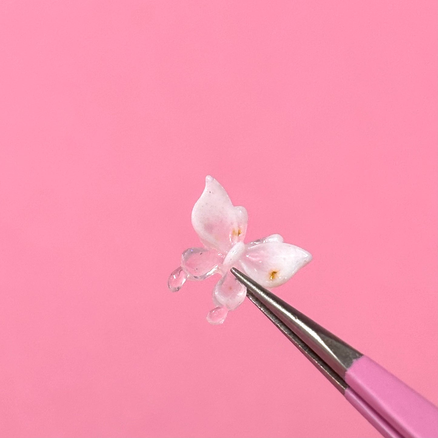 White & gold butterfly 2UDS