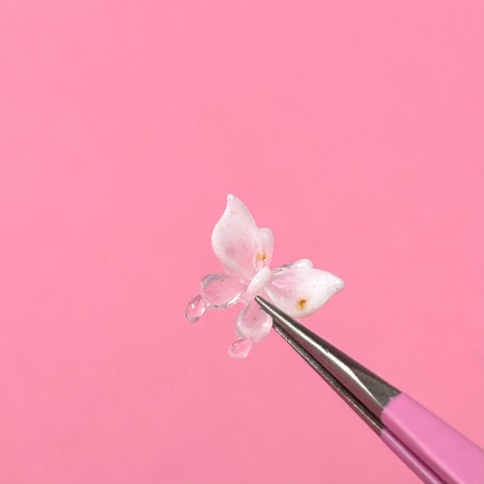 White & gold butterfly 2UDS