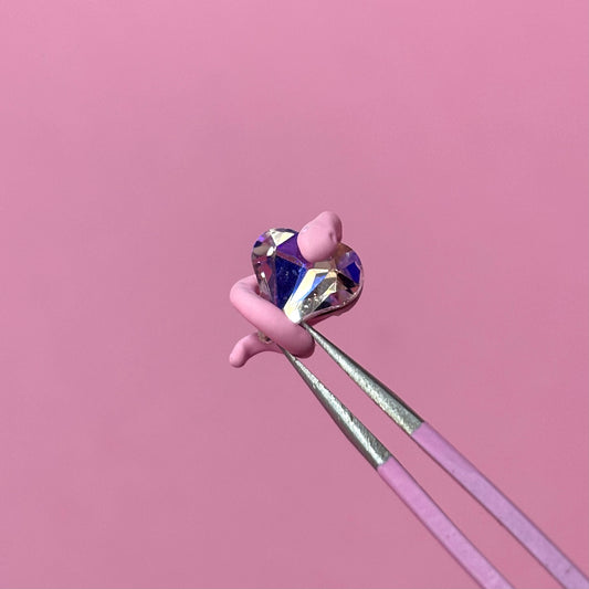 Baddie crystal pink  2UDS