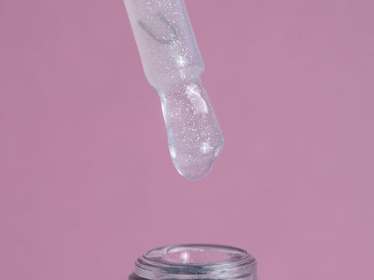 MINI GLITTER TOP COAT Baby glow