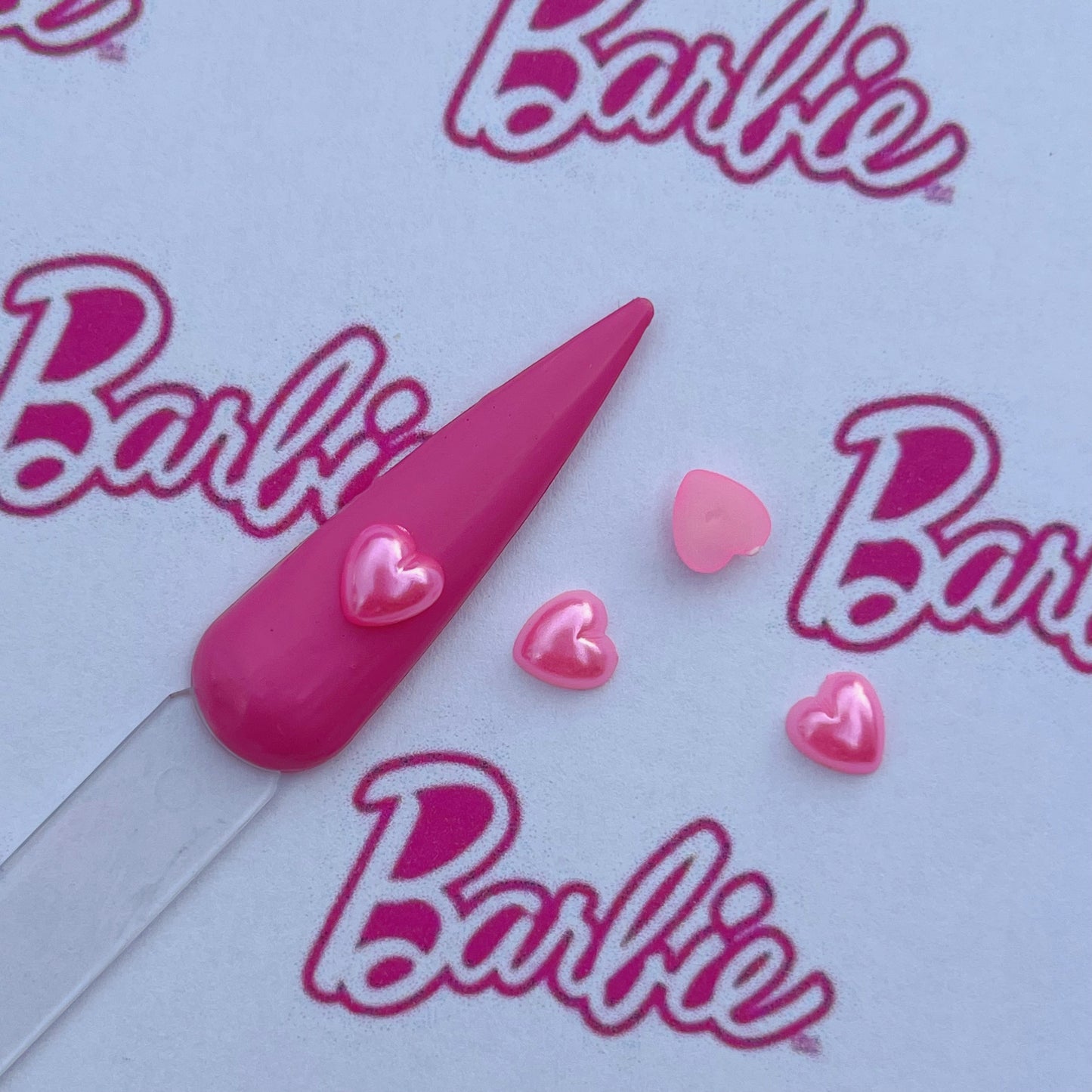 Corazón Perla rosa 2 Uds