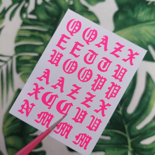 Letras góticas neón