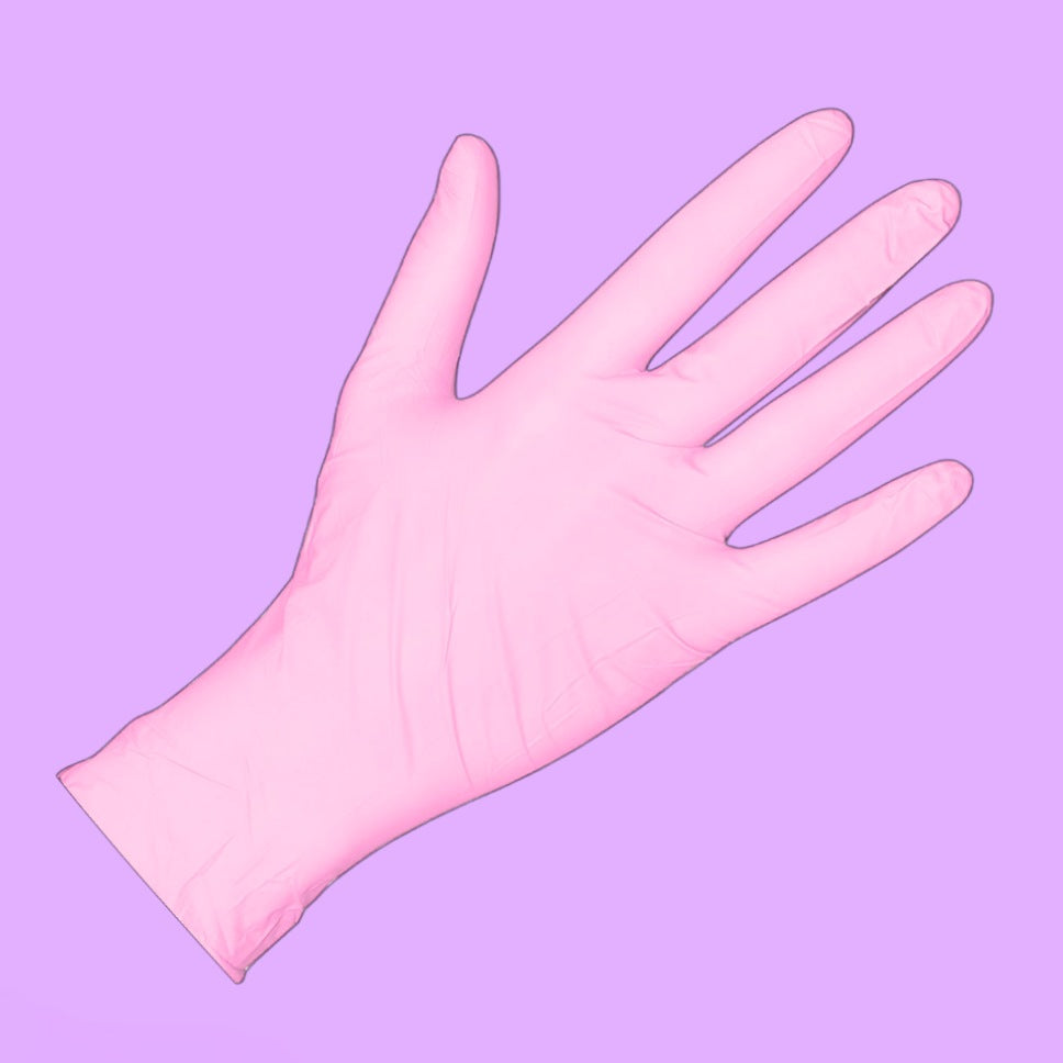 Guantes de nitrilo 100 uds "Baby pink"