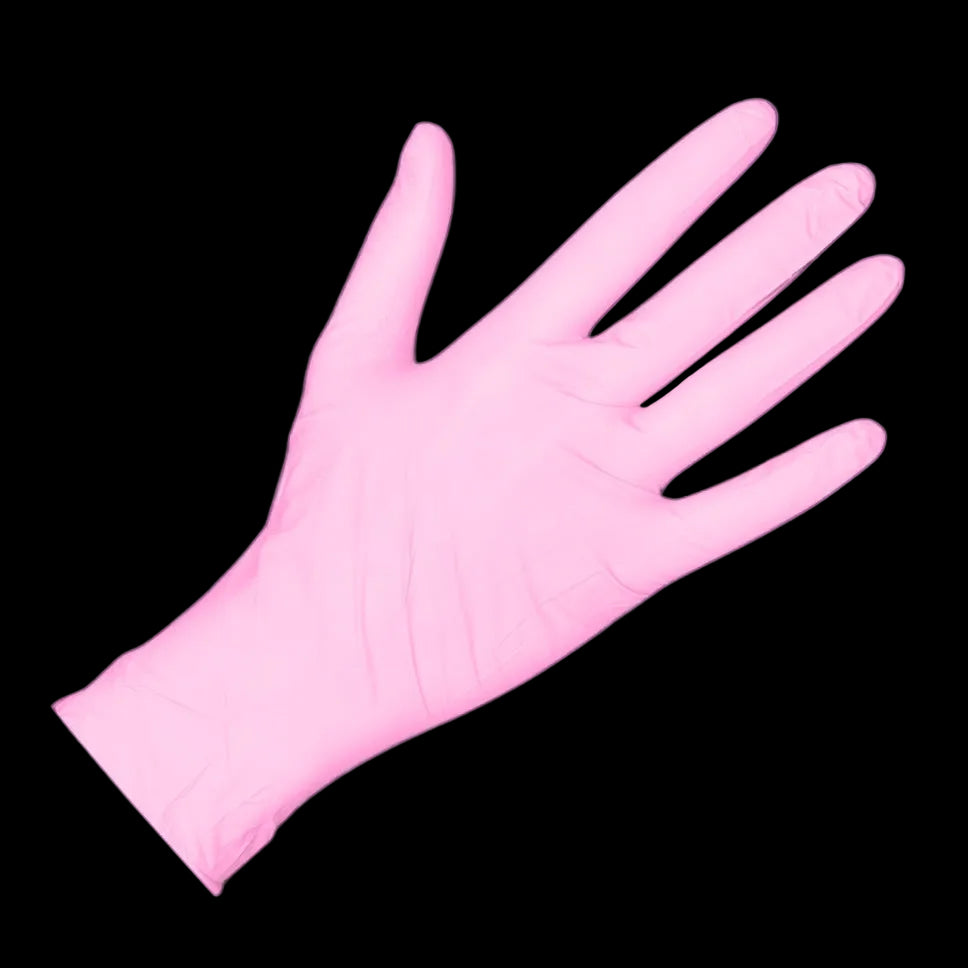 GUANTES DE NITRILO PINK 100UDS