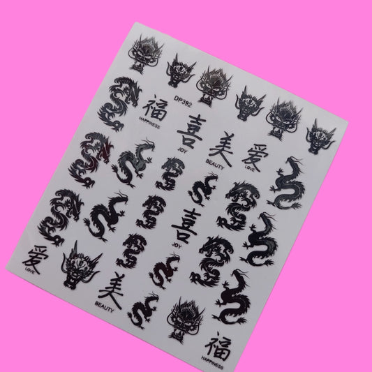 Dragones & letras chinaa