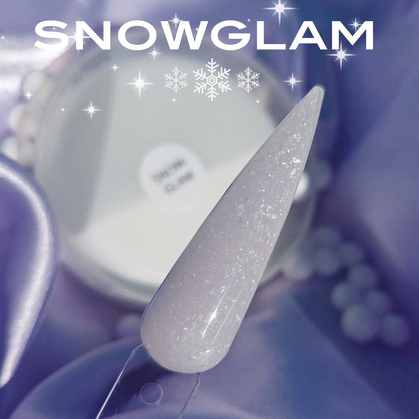 Acrílico Snowglam❄️⭐️💫(BLANCO LECHE LUXURY)20g