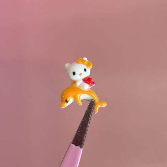 Kitty delfín naranja 2Uds