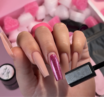 " Cat eye Cherry glow " ESMALTE | GEL POLISH