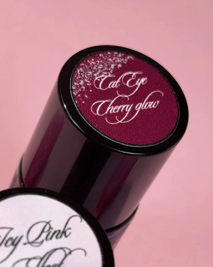 " Cat eye Cherry glow " ESMALTE | GEL POLISH