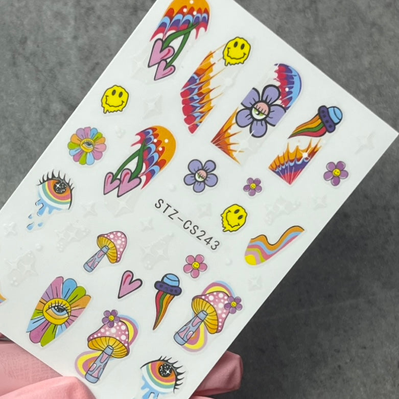 Stickers baddie nail art