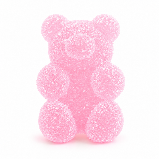 Osito efecto chuche rosa claro 2Uds