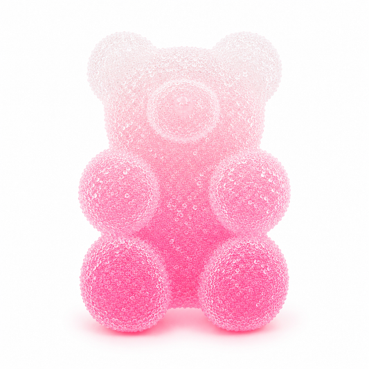 Osito efecto chuche degradado rosa 2Uds