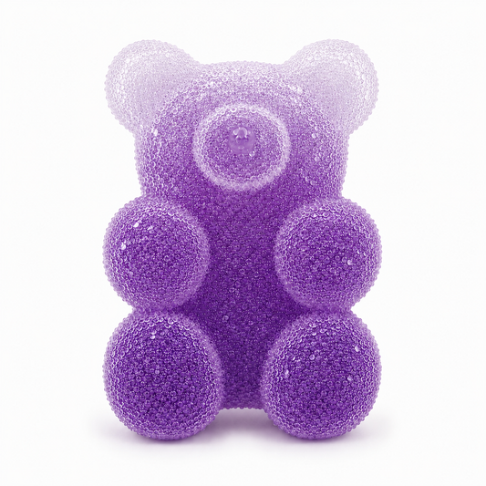 Osito efecto chuche degradado morado 2Uds