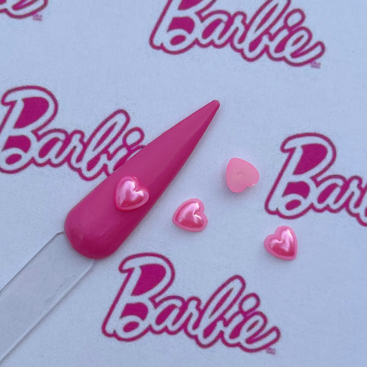 Corazón Perla rosa 2 Uds