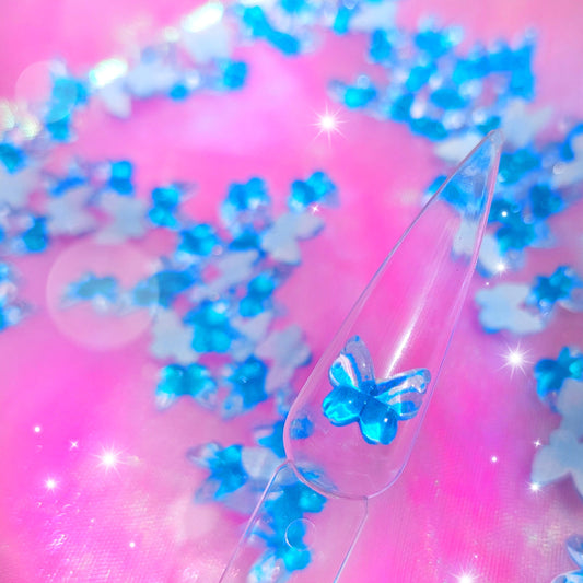 Blue&white butterfly "2 unidades"