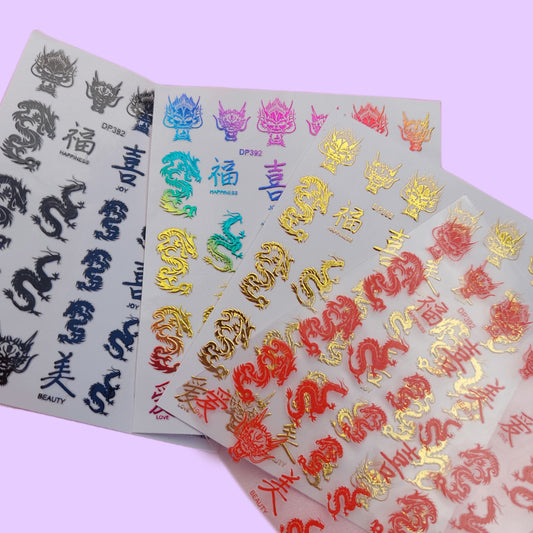 Dragones & letras chinaa