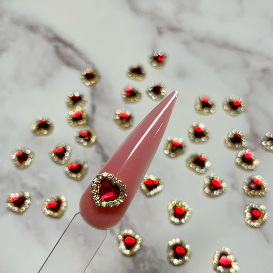 ♥️Corazón cristal rojo Pack 2 Uds❤️